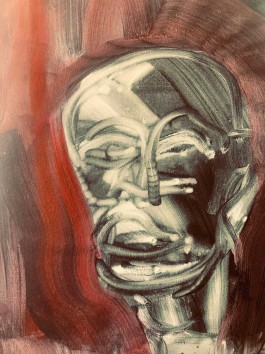 Out of the Darkness, 2020, pigments / watercolor, 40x30cm, Artist: Raimund Schucht Raimund Schucht Art