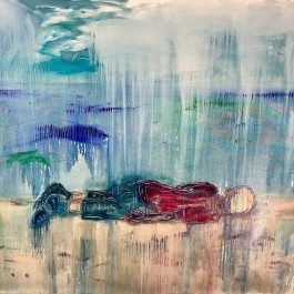 Beached, 2022, oil on canvas, diptychon, 200x200cm, Artist: Raimund Schucht Raimund Schucht Art
